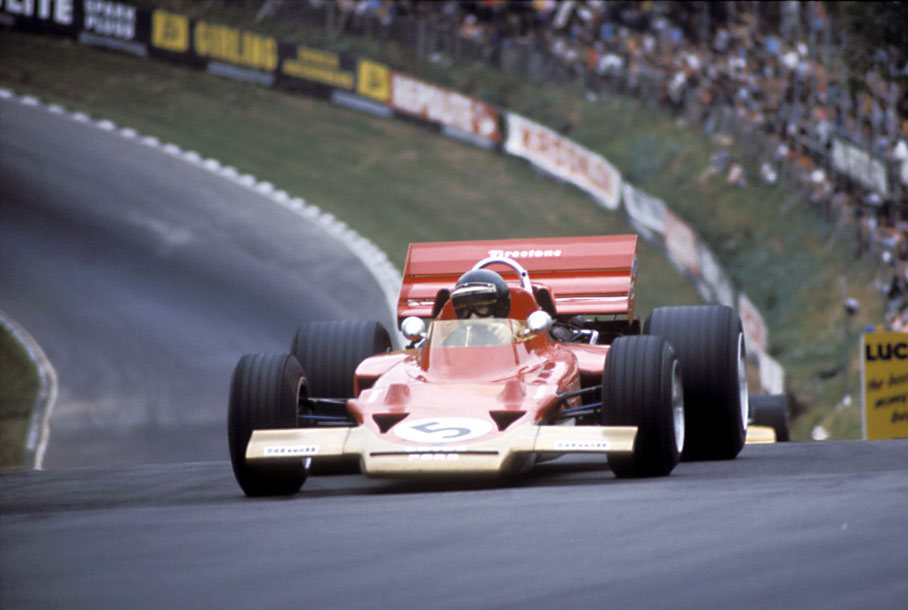 Race winner Jochen Rindt, Lotus-Cosworth 72C