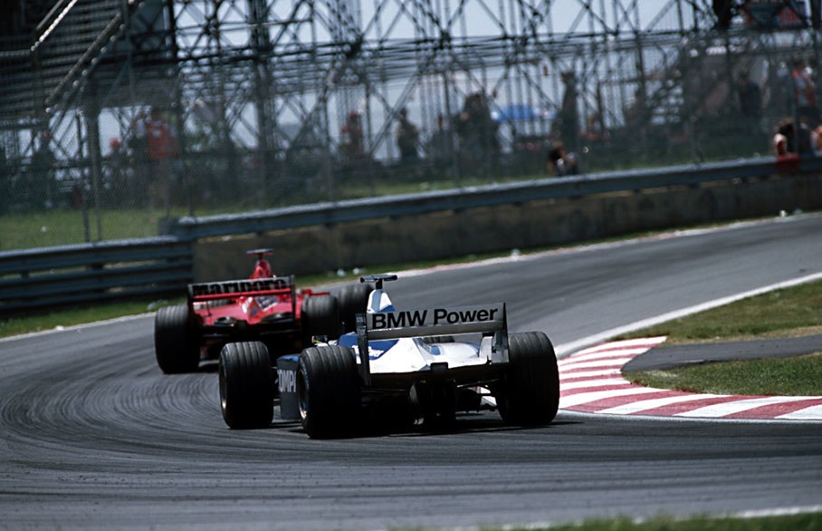 Ralf Schumacher chaseing his brother for the lead