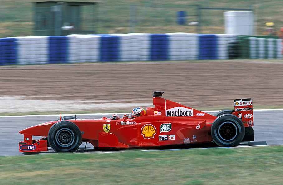 Michael Schumacher in his Ferrari
