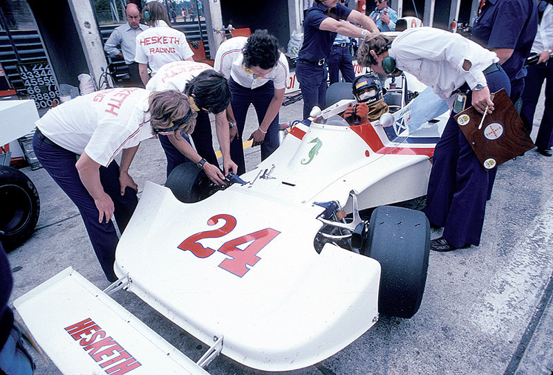 James Hunt on Hesketh-Cosworth 308, German GP Nuerburgring 1975