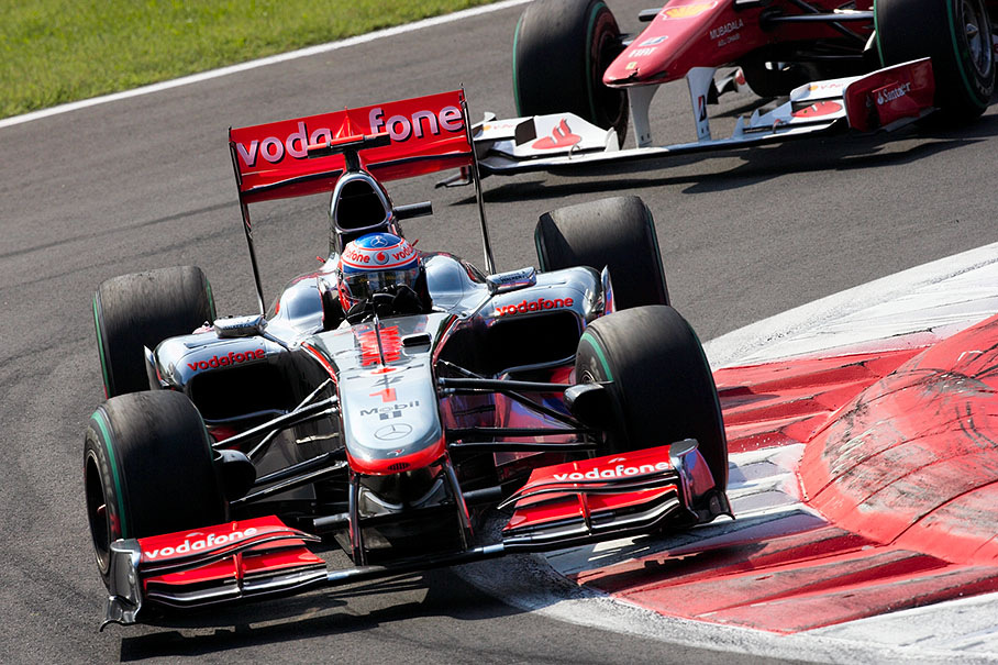 Race leader Jenson Button