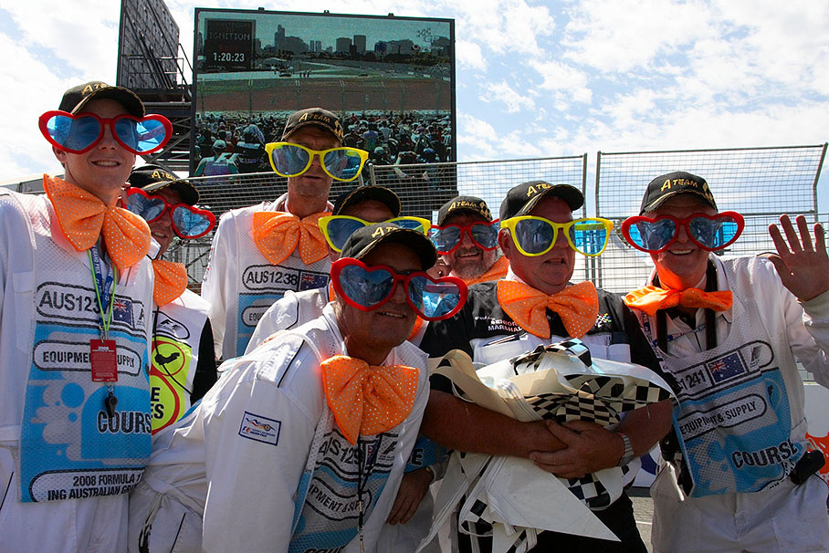 A funny group of maintenance marshals
