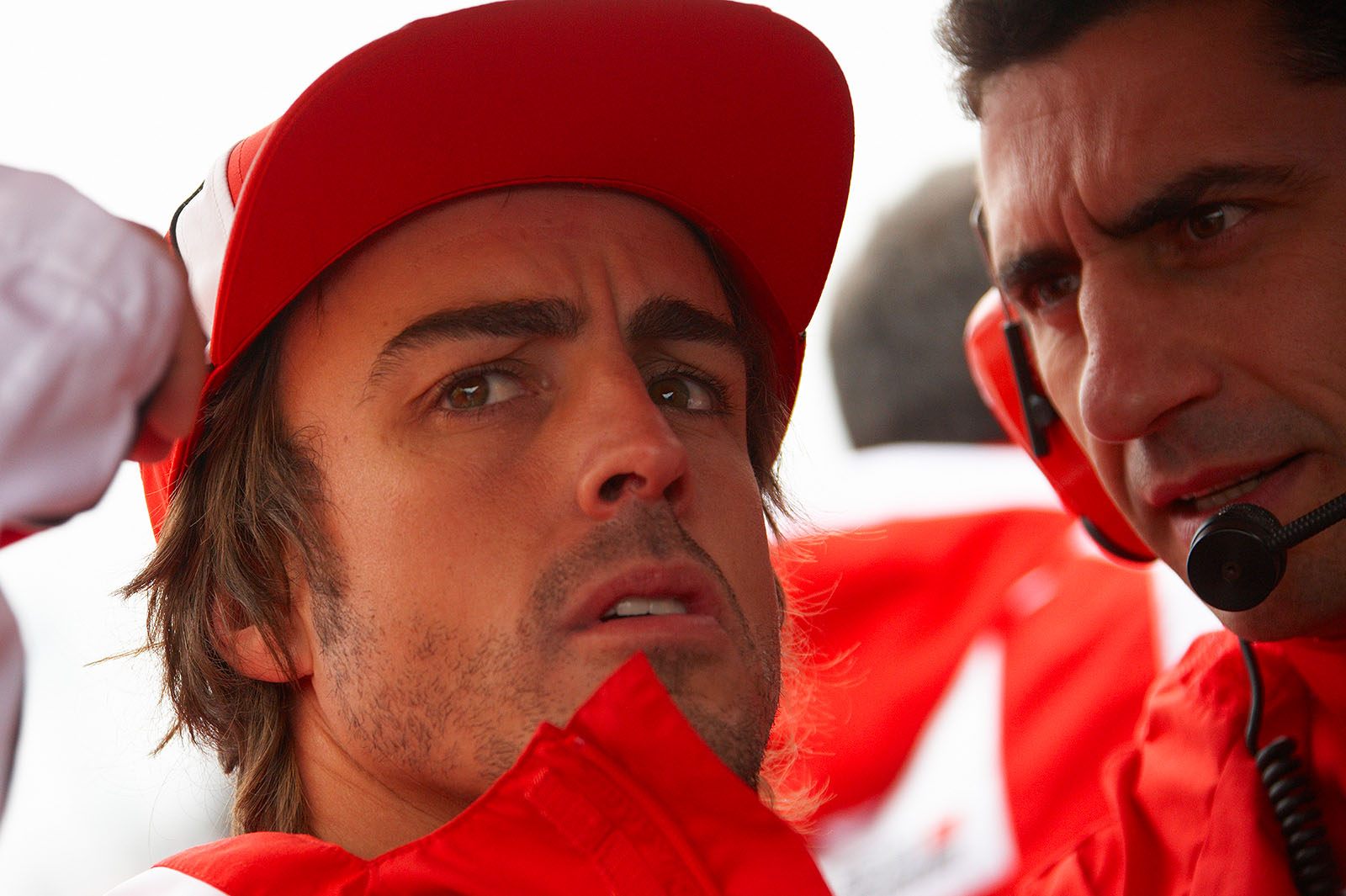 Fernando Alonso, Ferrari, on the grid