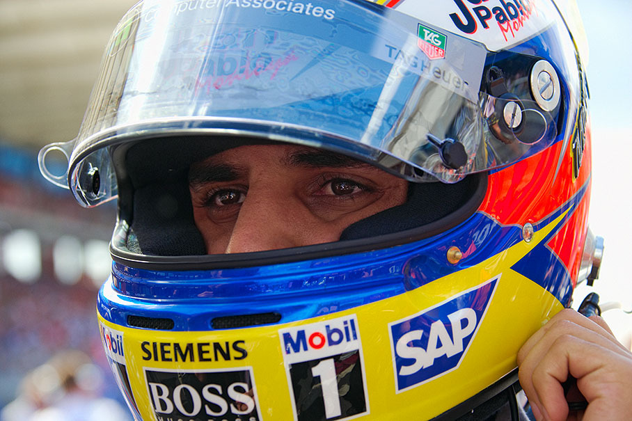 Juan Pablo Montoya before the start.