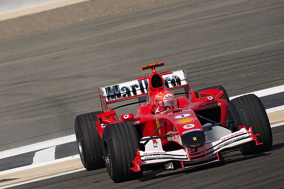 Michael Schumacher after his spin