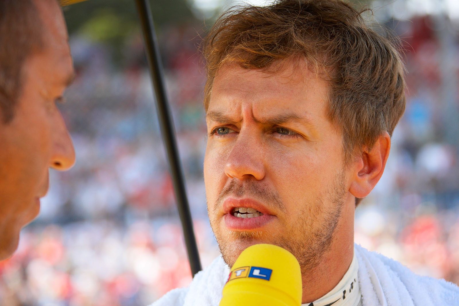 Sebastian Vettel, beeing interviewed by Ebel from RTL TV, Italian Grand Prix, Monza, 2014