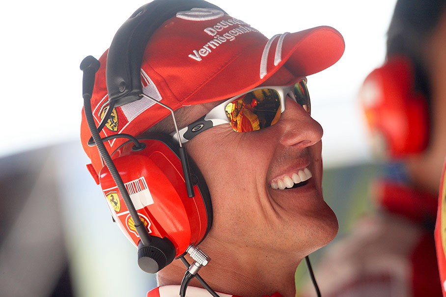 Michael Schumacher at Ferrari pits