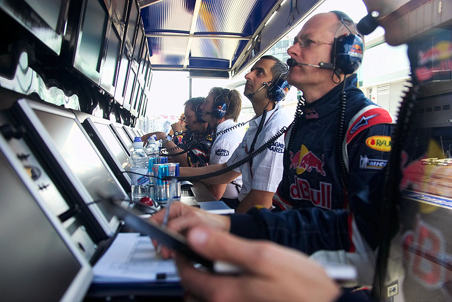 Red Bull pitwall command center