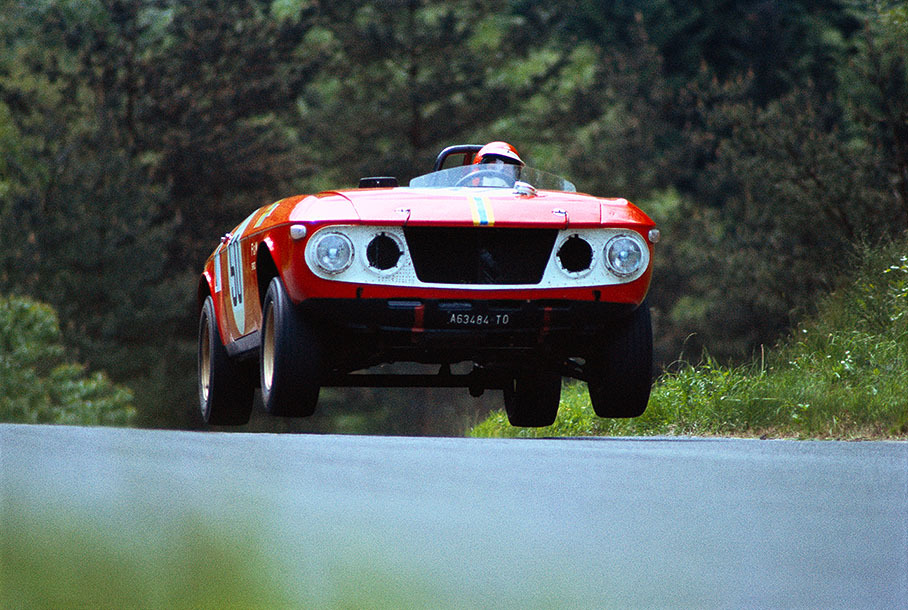 Sandro Munari's (I) and Rauno Aaltonen's (SF) Lancia Fulvia HF F&amp;M Special 8183401238 gains first position in the P1.6 group (27th overall)
