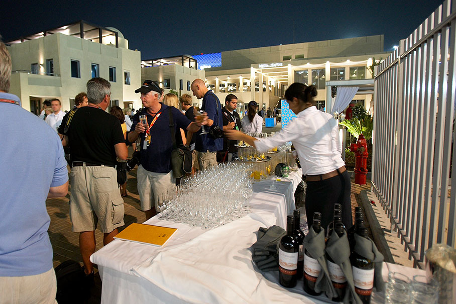 The Yas Marina Circuit welcome party for the media takes place on Thursday evening