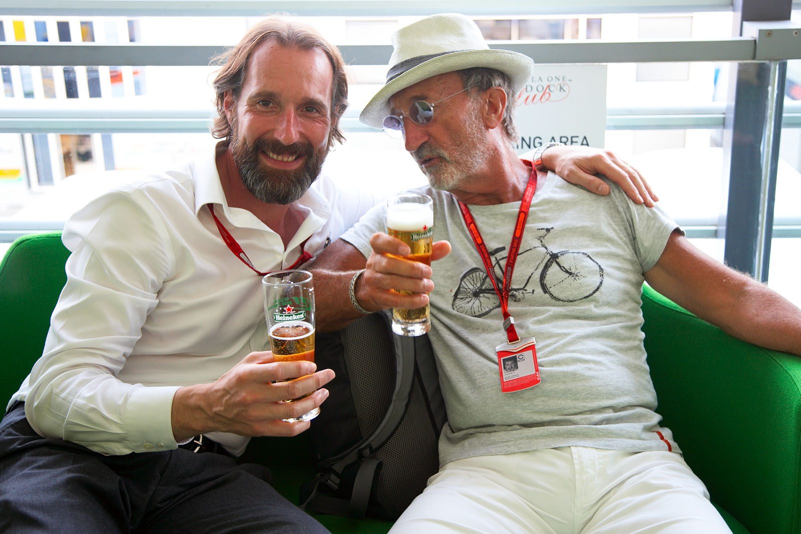 Alexander Wooff of Formula 1 management and Eddie Jordan, Monza, Italian Grand Prix, 2016