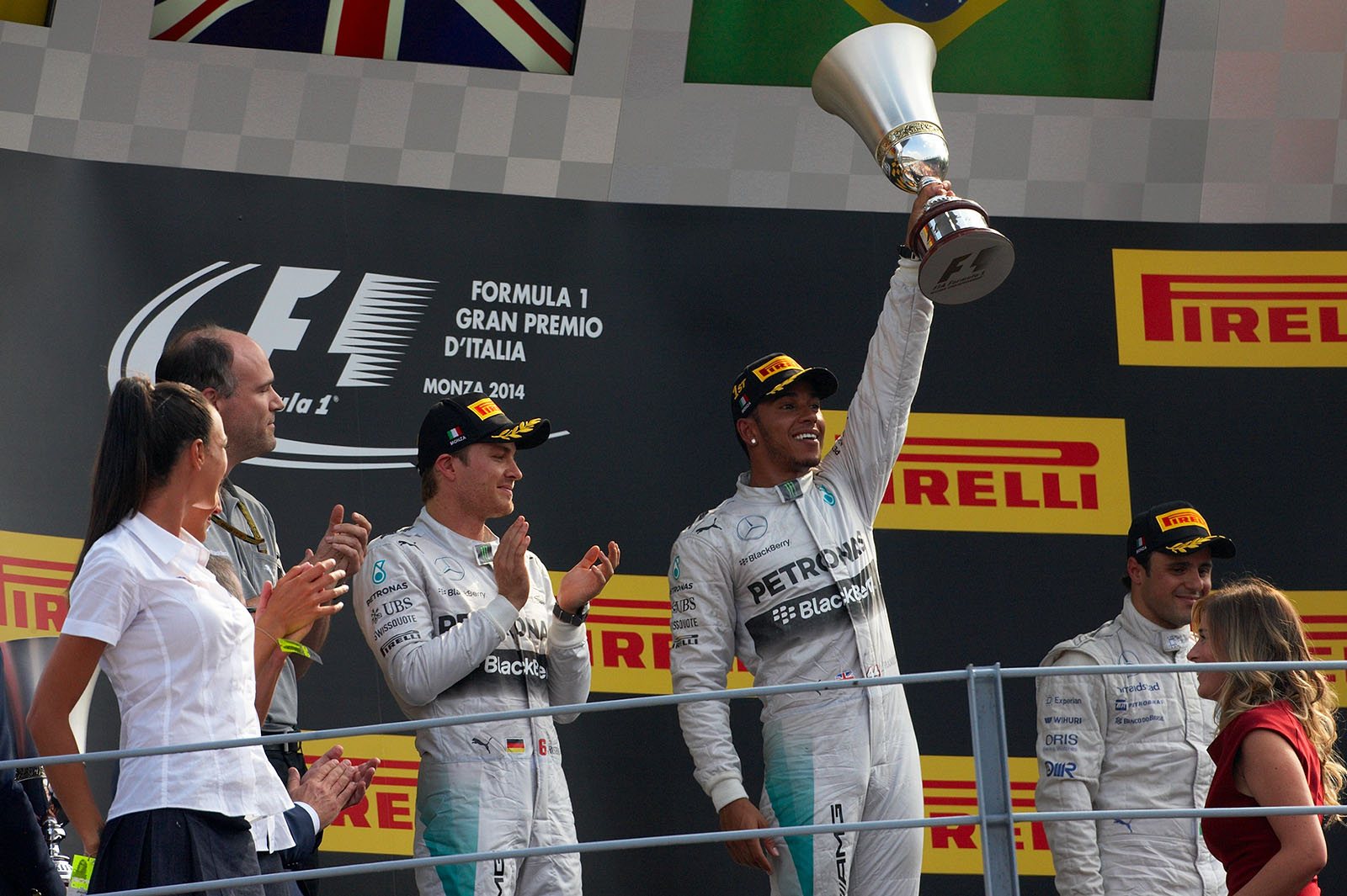 Lewis Hamilton, winner of the Italian Grand Prix, Monza, 2014