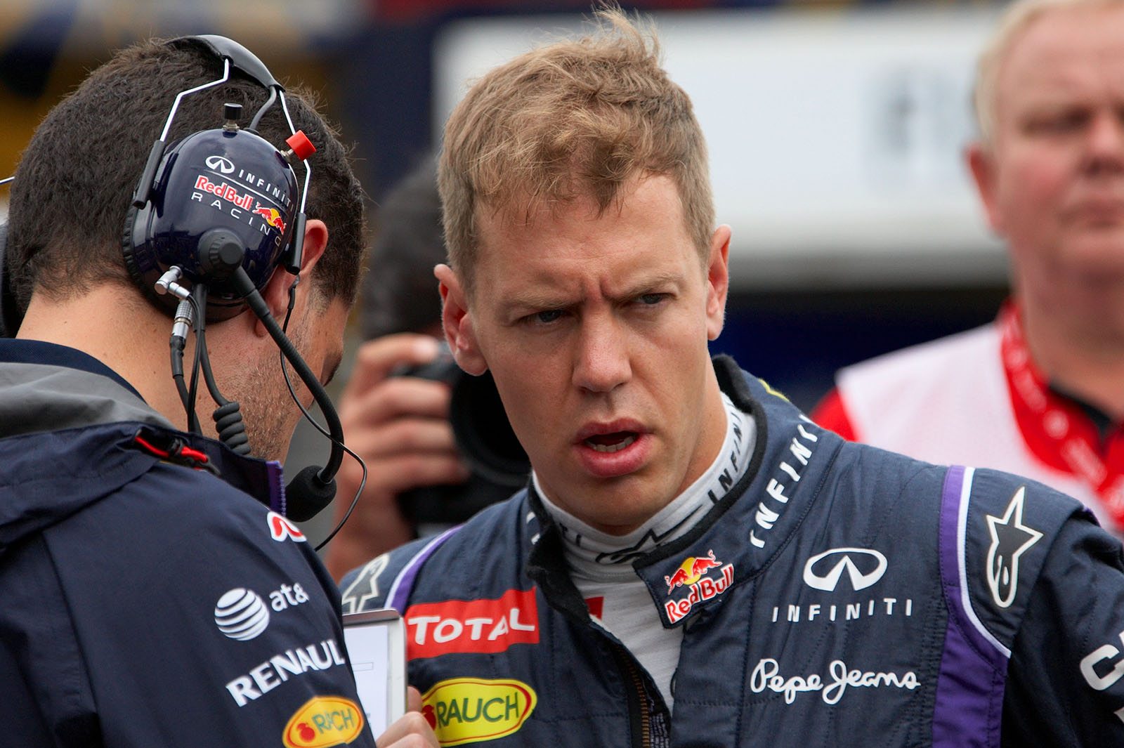 Sebastian Vettel on the grid, Hockenheim, German Grand Prix, 2014