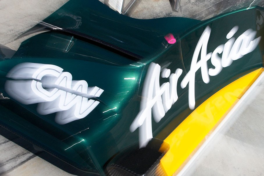 A part of a Lotus car's front wing