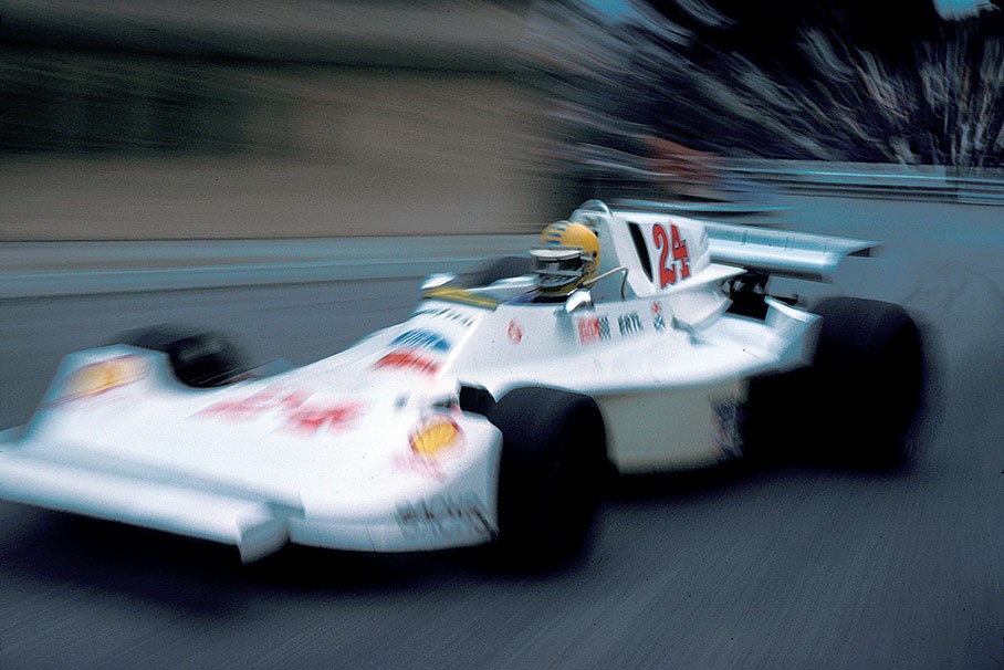 Harald Ertl could not qualify the Hesketh-Cosworth 308D for the Monaco GP 1976