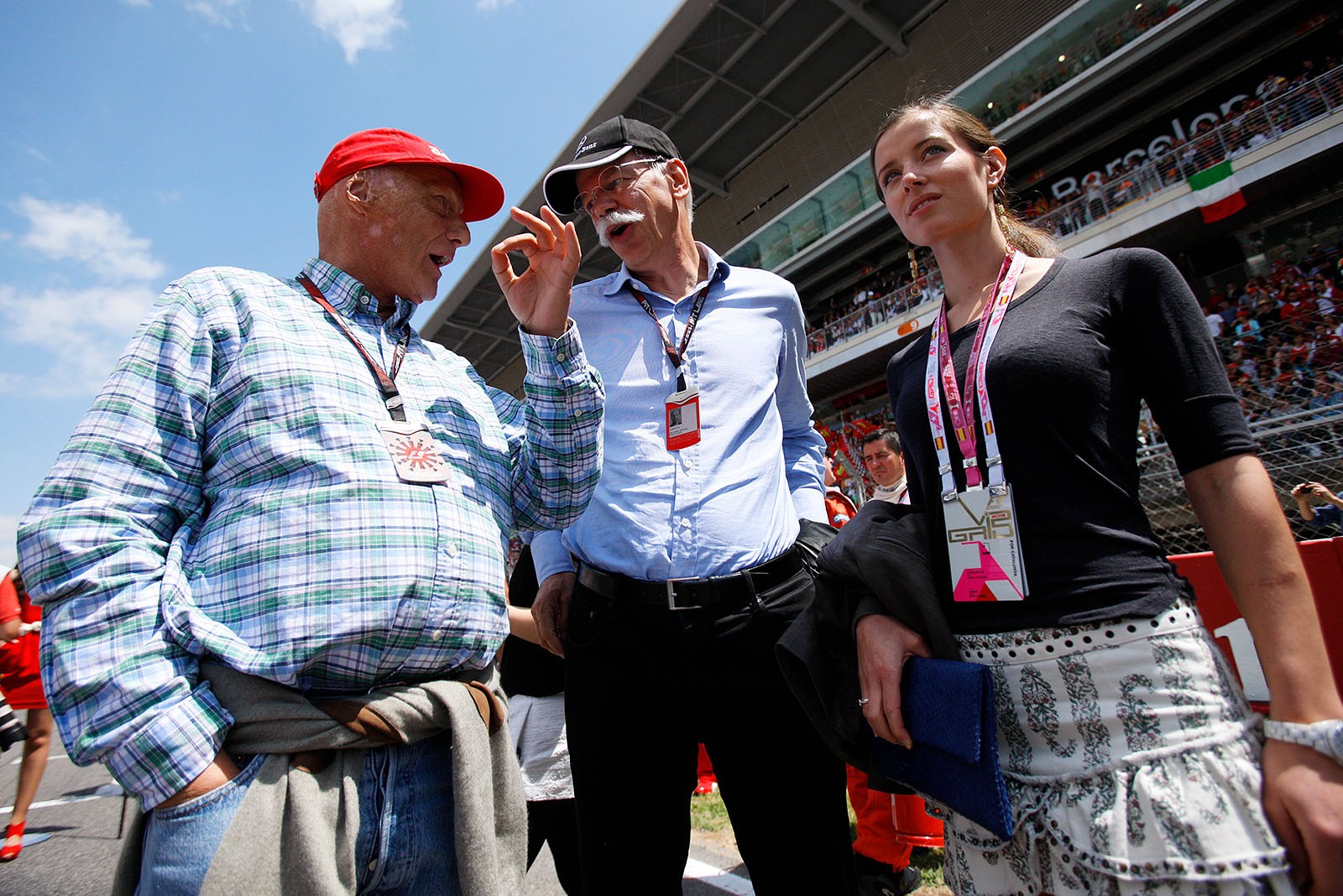 Niki Lauda, Dieter Zetsche and his daughter