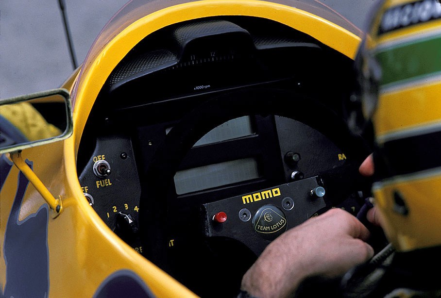 View into Senna's cockpit