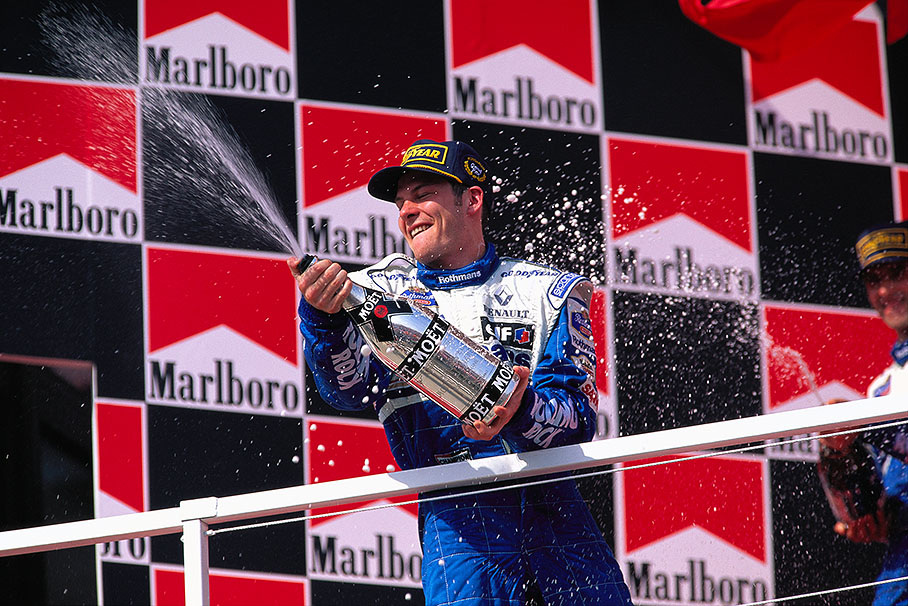 Delighted winner Jacques Villeneuve