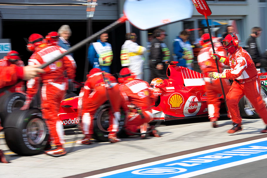 Michael Schumacher pit stop