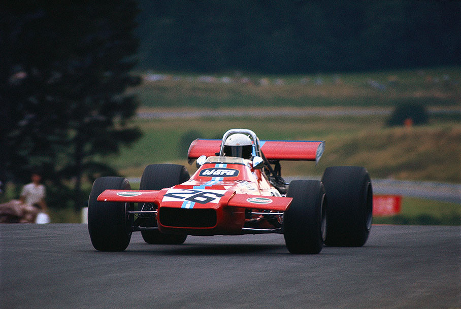 Australian Tim Schenken in a De Tomaso-Cosworth 505, he replaced Brian Redman for the rest of the season 1970 and attended 4 races for Frank Williams.