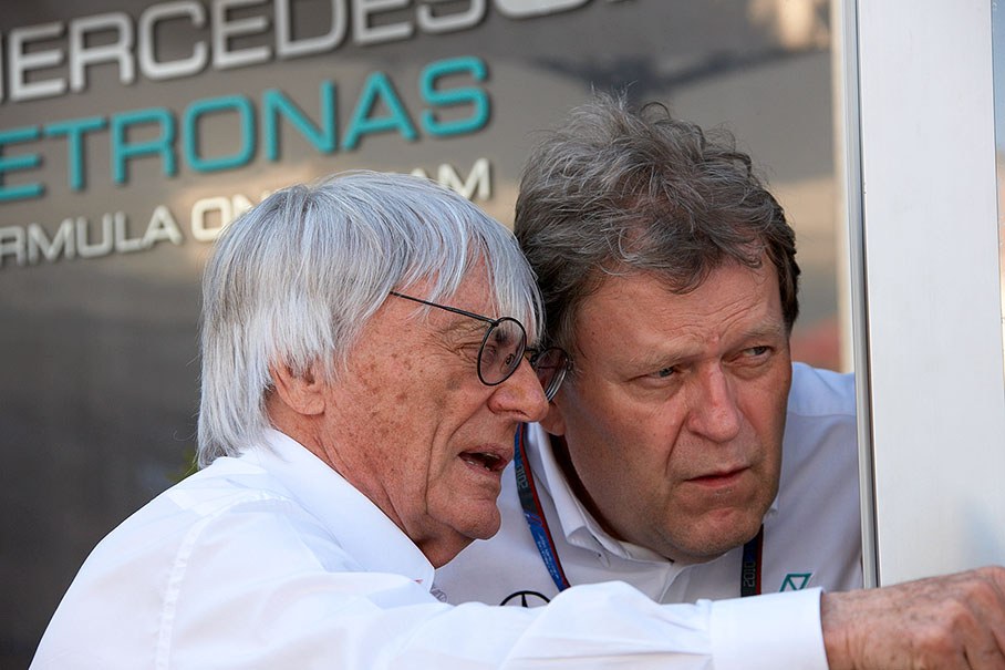 Bernie Ecclestone and Mercedes Motorsport Director Norbert Haug