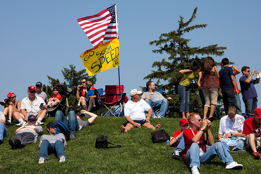 American fans support their local hero Scott Speed