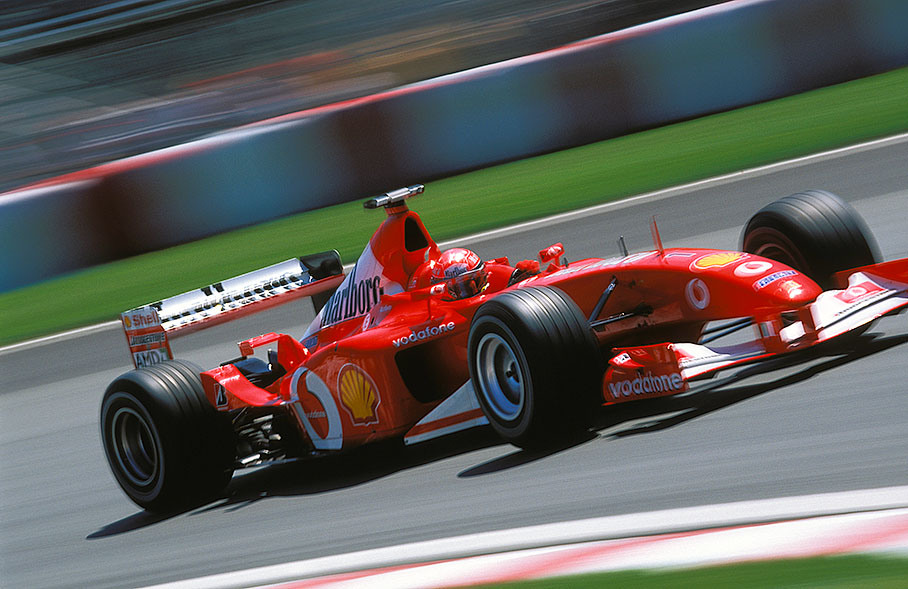 Michael Schumacher in his Ferrari
