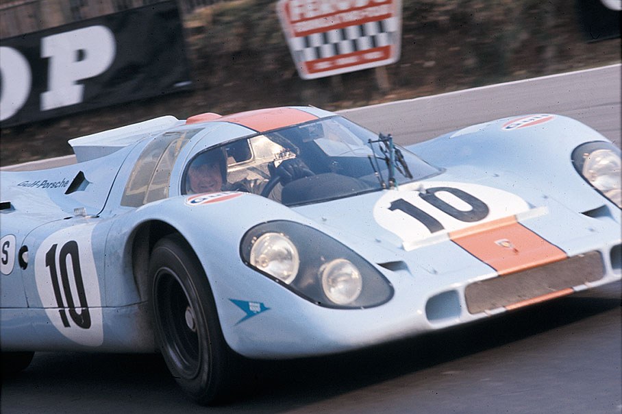 Pedro Rodriguez' (MEX) and Leo Kinnunen's (SF) Porsche 917K #016, entered by J. W. Automotive Engineering, BOAC 1000 Kilometres World Championship Sports Car Race, Brands Hatch 1970