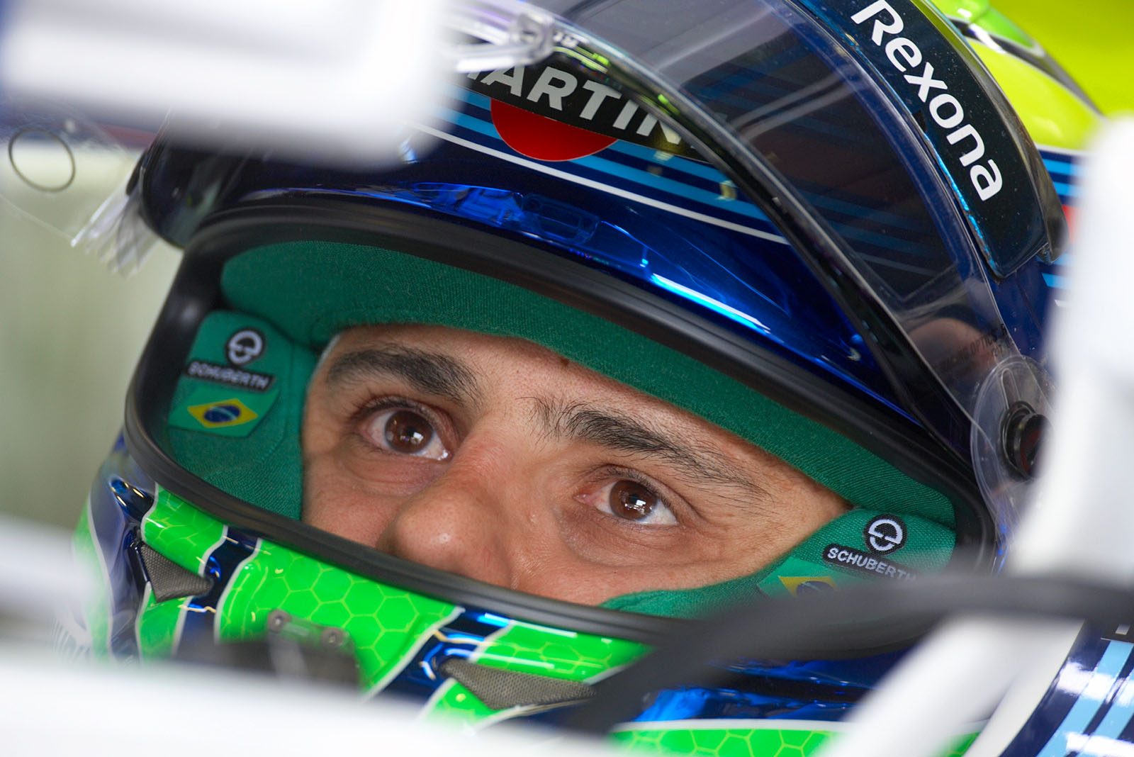 Felipe Massa, in his Williams cockpit