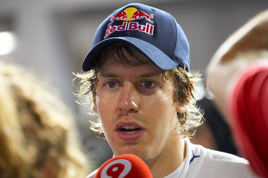 Sebastian Vettel, Red Bull Racing, comments on his second grid position