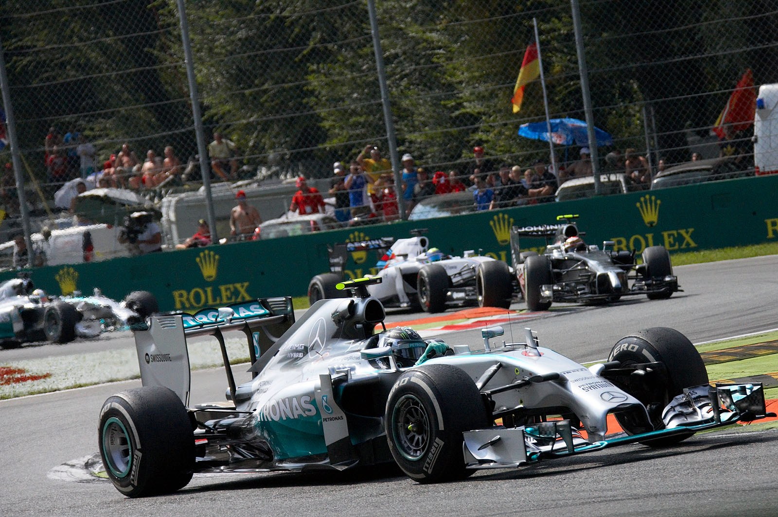 Race leader Nico Rosberg, Mercedes, Italian Grand Prix, Monza, 2014