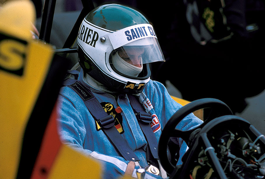 Jean-Pierre Jarier sitting in the cockpit of his ATS Penske-Cosworth