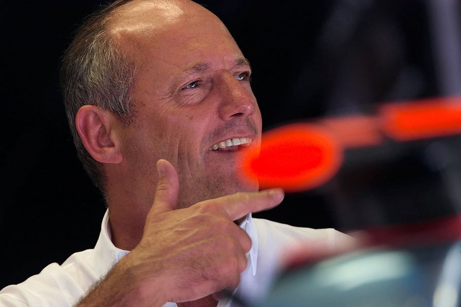 McLaren principal Ron Dennis in a confident mood