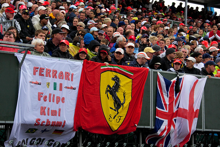 Many supporting fans appreciated an exciting wet race