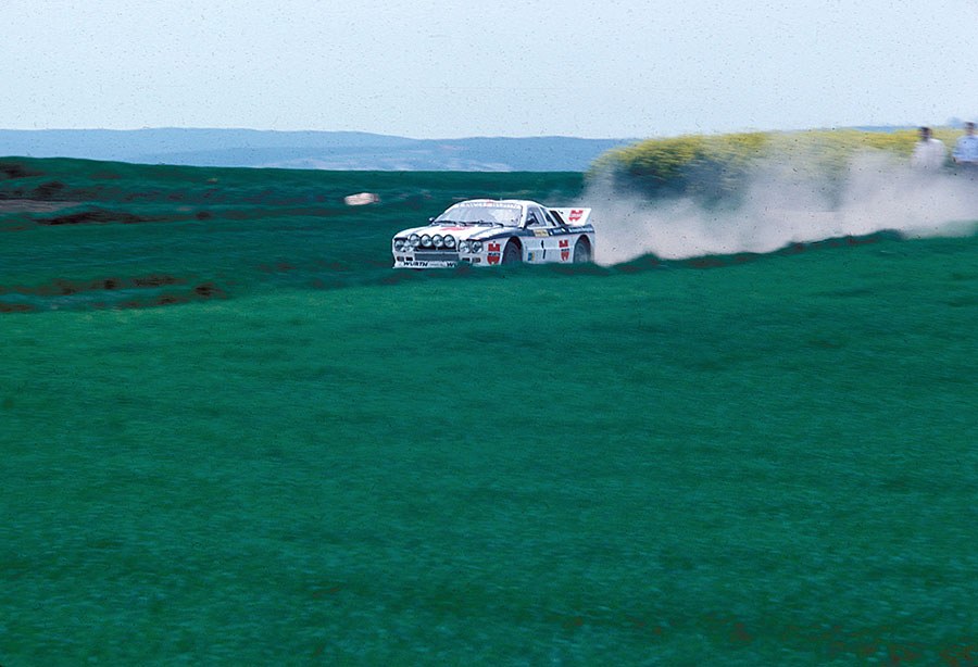 Walter Röhrl und Christian Geistdörfer im Würth Lancia Rally 037, Regensburg 1983