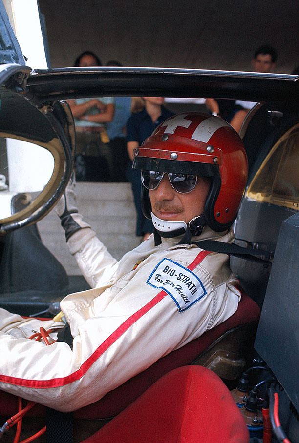 Swiss Jo Siffert sits in the cockpit of his Porsche 917 009