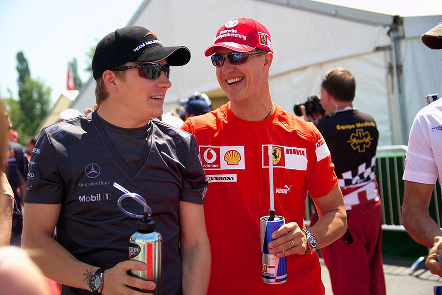 Michael Schumacher and Kimi Raikkonen
