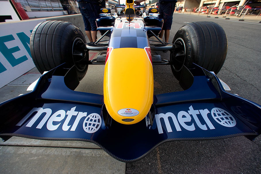 Big nose of a Red Bull car