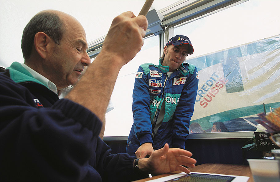 Nick Heidfeld and team boss Peter Sauber
