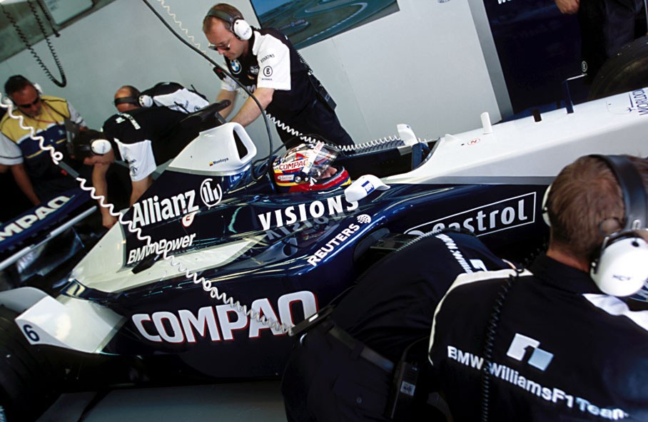 Montoya in the pits
