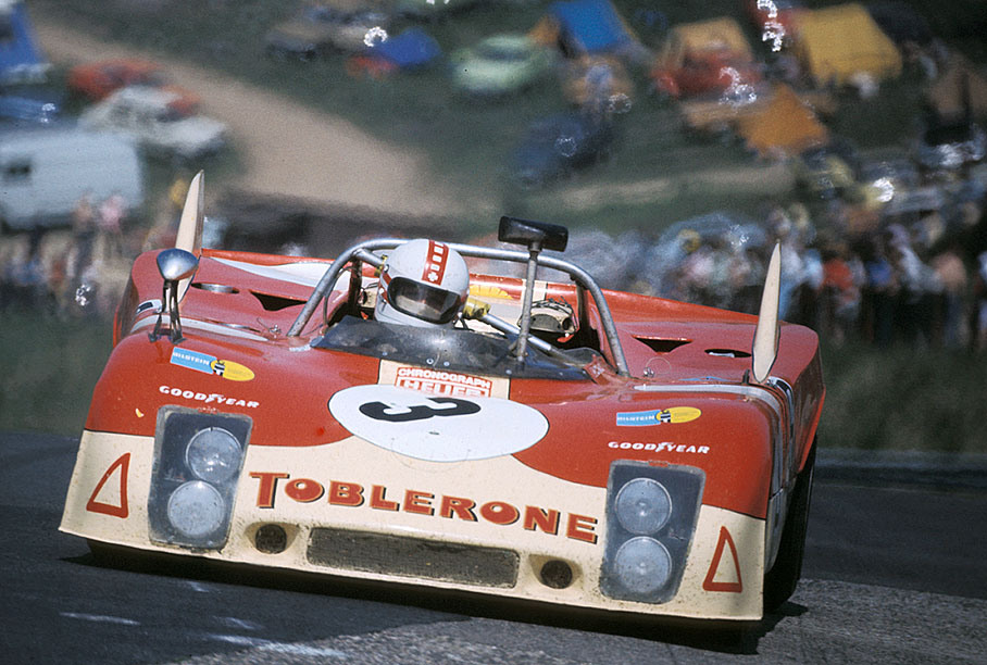 The Porsche 908/03 013 of Claude Haldi (CH) and Bernard Cheneviere (CH) entered by Porsche Club Romand