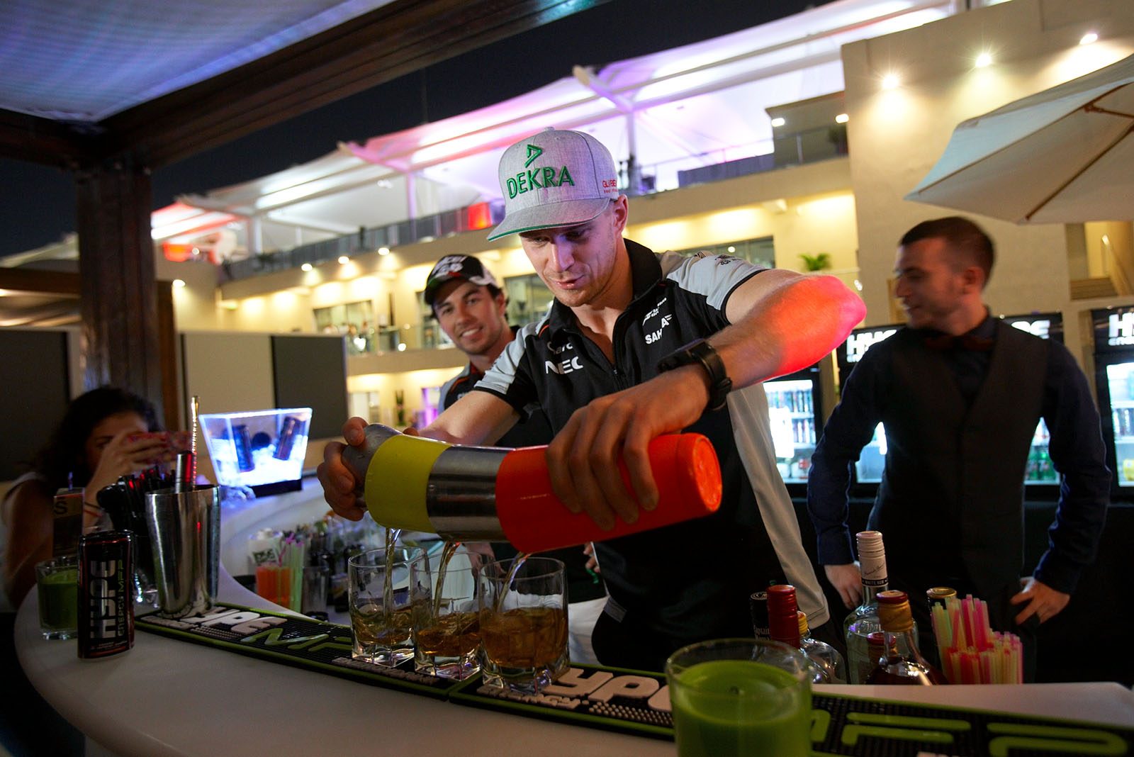 One more farewell in a weekend full of them: Force India paid tribute to Nico Hulkenberg, their Formula 1 driver from 2011-12 and 2014-16, with a party, Abu Dhabi Grand Prix, 2016