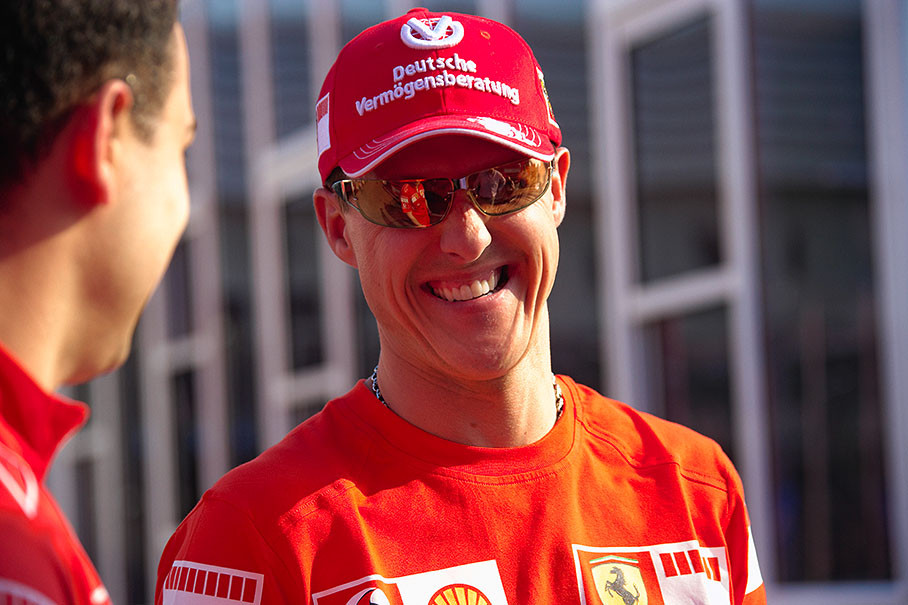 Michael Schumacher on a relaxed afternoon