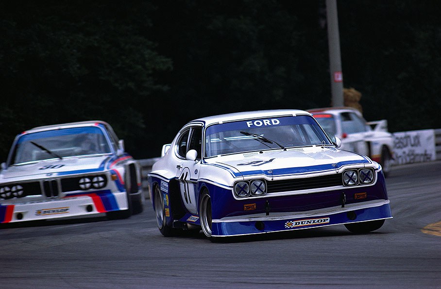 Winner Jochen Mass (D), Ford Capri RS 3100, 1975 Europa-Meisterschaft für GT und Deutsche Rennsportmeisterschaft auf dem Norisring, 200 Meilen von Nürnberg, ADAC-Norisring-Trophäe, DRM Division 1