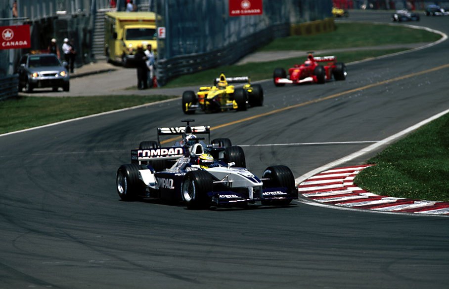 Ralf Schumacher in front of Coulthard
