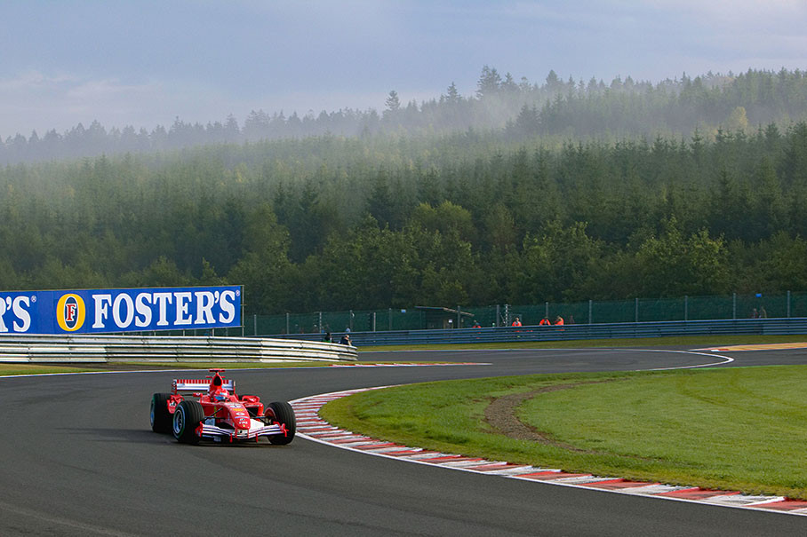 Saturday morning, Michael Schumacher during practice.