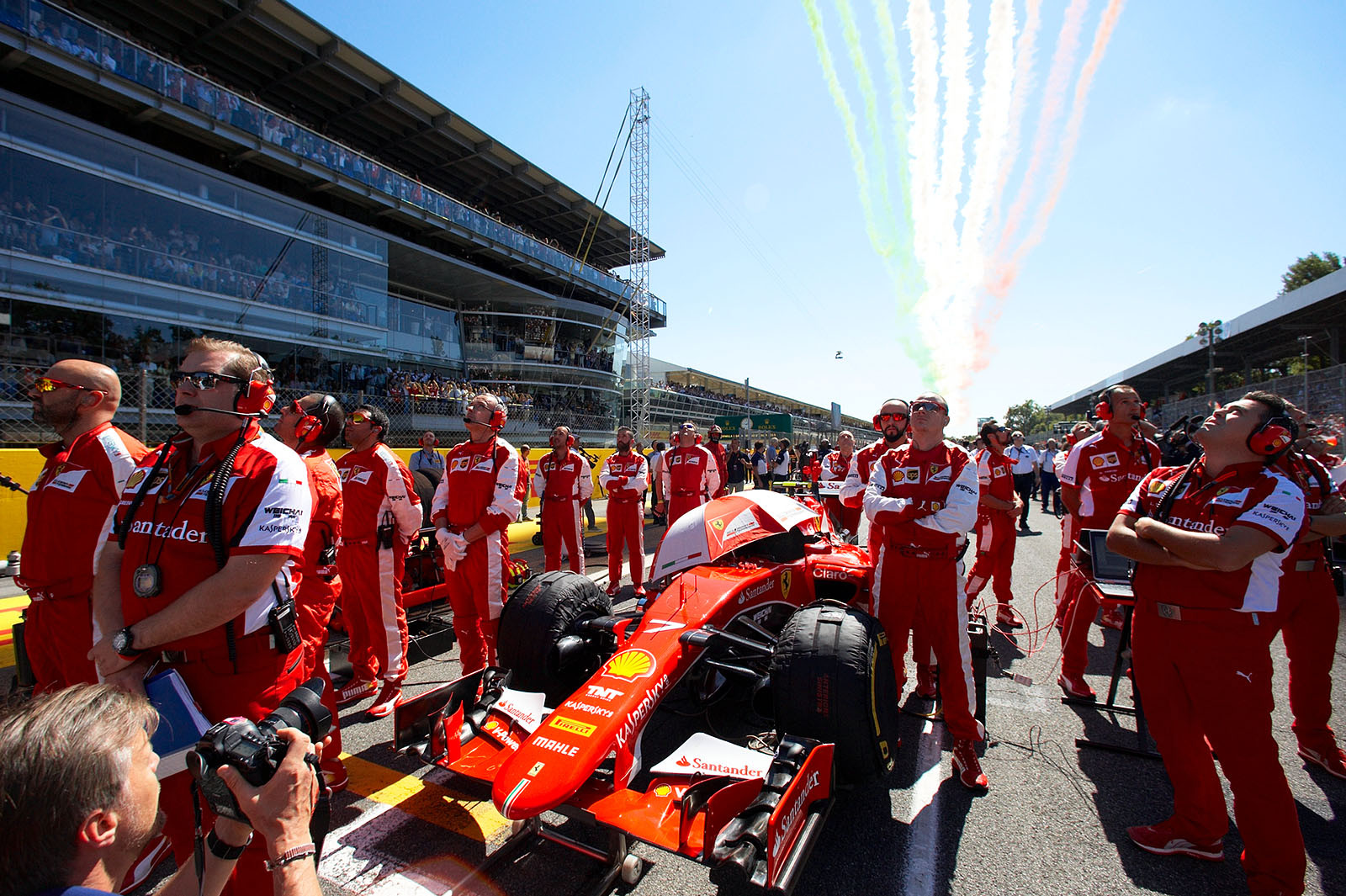 Kimi's Ferrari on grid position 2, Italian Grand Prix, Monza, 2015