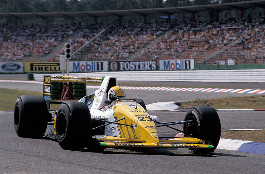 Pierluigi Martini in a Minardi-Cosworth, German GP Hockenheim 1990