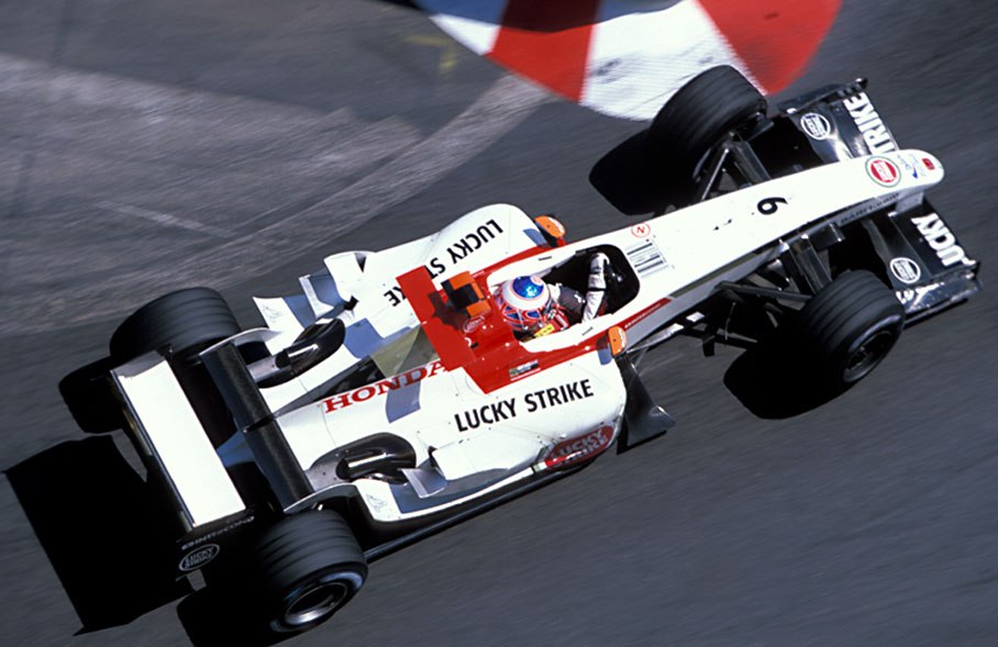 Jenson Button in the harbour chicane