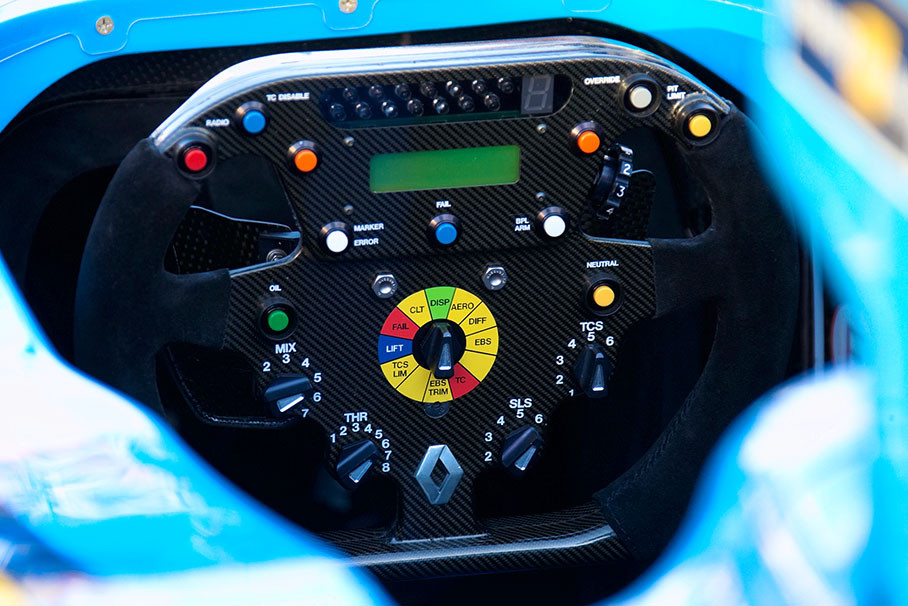 Steering wheel of a World Champion